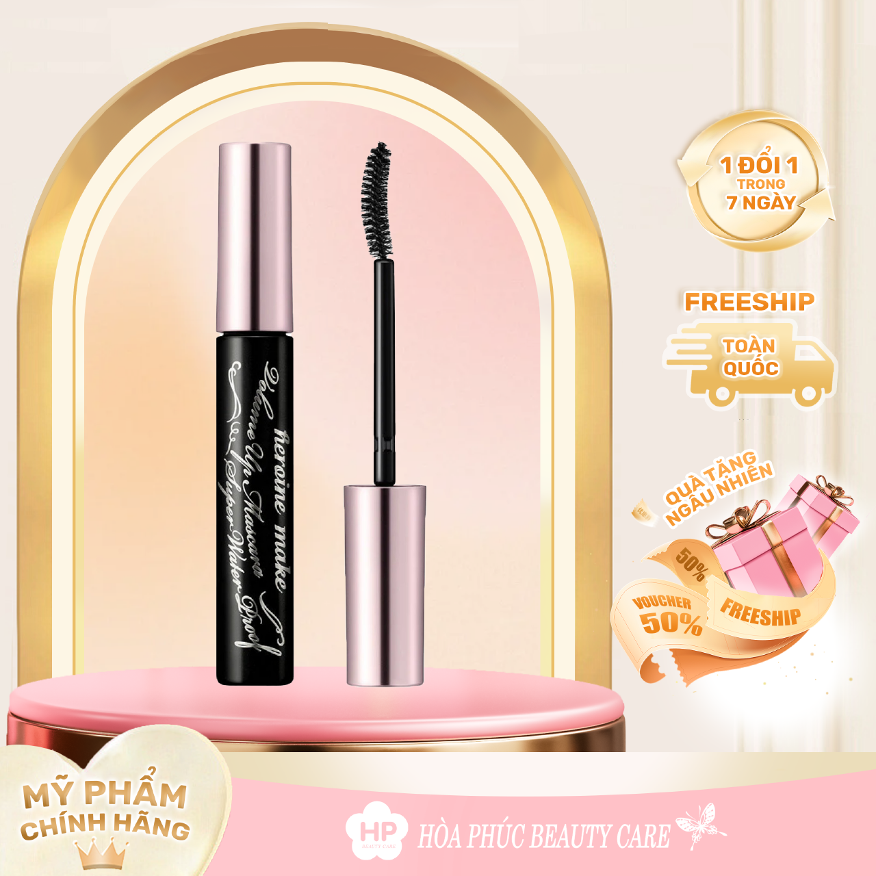 Mascara Kissme Heroine Make Chuốt Mi Dày Và Rậm Lông Mi Chống Trôi ( Không Vỏ Hộp )