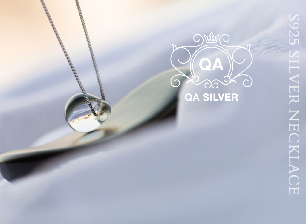 Dây chuyền bạc 925 mặt đá giọt nước trong suốt vòng cổ nữ tối giản S925 QUARTZ Silver Necklace QA SILVER NE190301