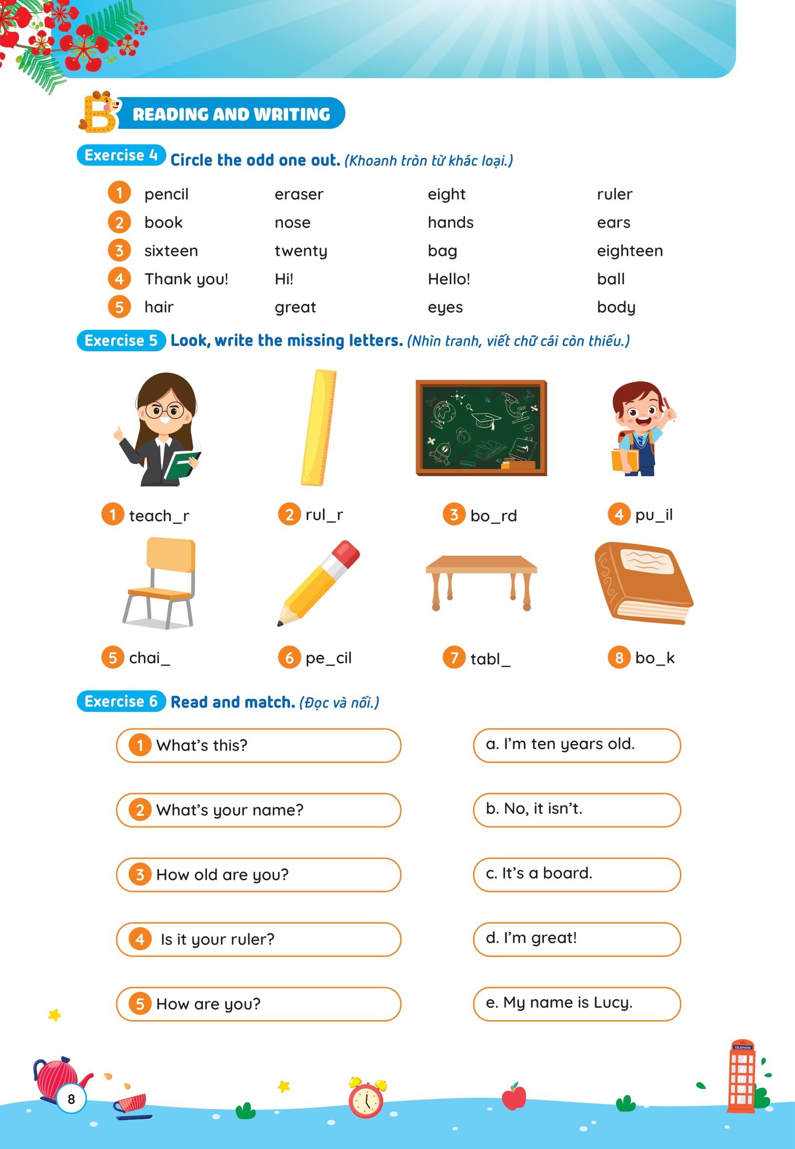 Sách - Phiếu Ôn Hè Tiếng Anh Lớp 3
