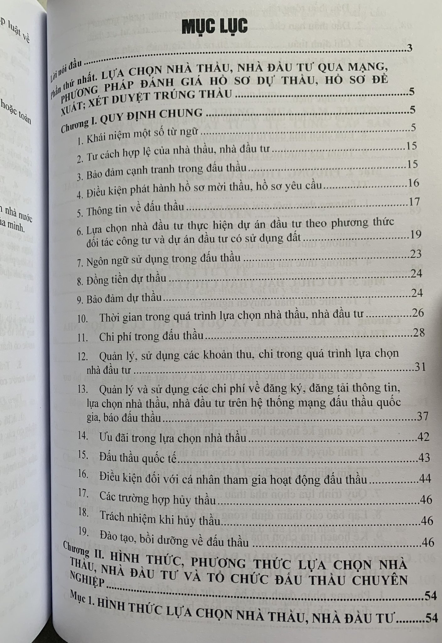 Chỉ dẫn áp dụng luật đấu thầu