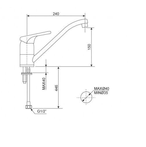 Vòi bếp nóng lạnh American Standard -Ceraplan WF-5637(FFAS5637)