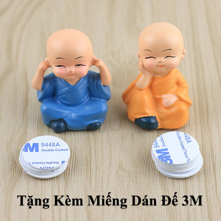 Bộ Tượng 4 Chú Tiểu Tứ Không. Trang Trí Xe Hơi, Làm Tiểu Cảnh, Để Bàn Làm Việc