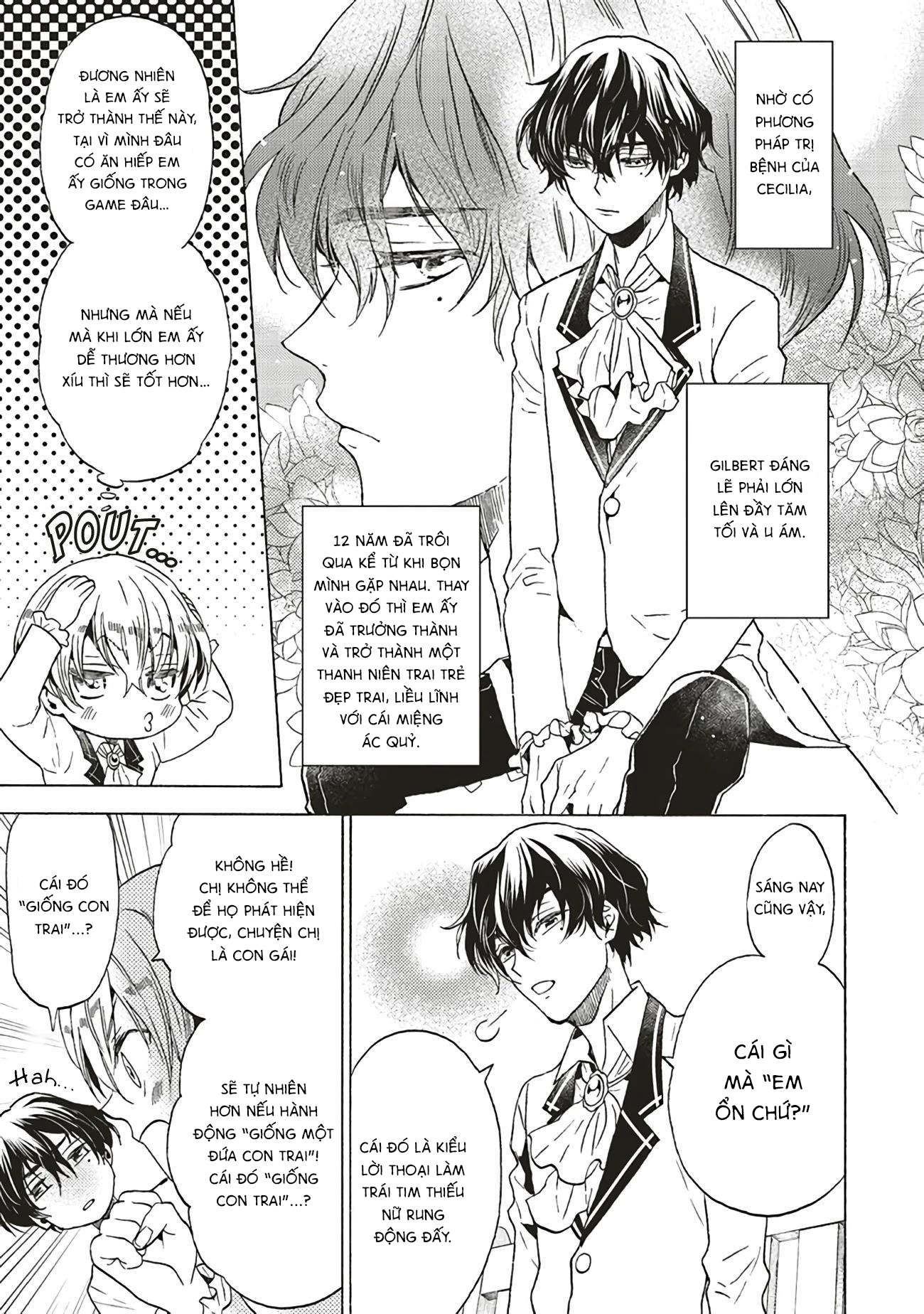 kẻ phản diện, cecilia silvie, không muốn chết, thế nên cô đã cải nam trang chapter 1.1 15