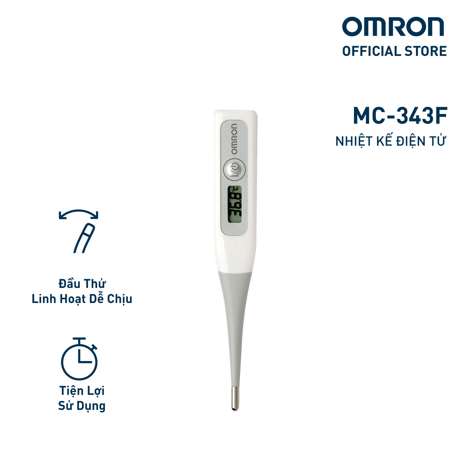 Bảo hành 2 Năm - Nhiệt kế điện tử Omron MC-343F