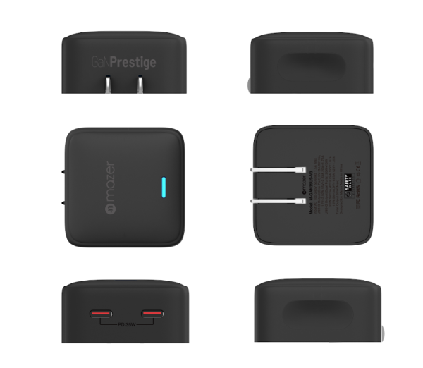 Củ sạc cho Macbook/iPhone Mazer SuperMINI 35W US Wall Charger - Hàng Chính Hãng