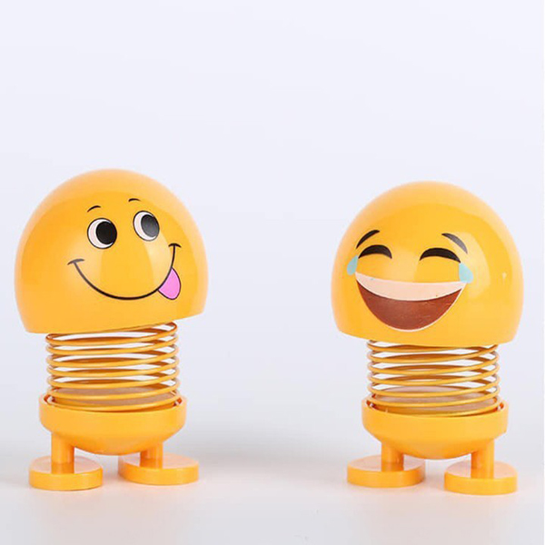 Bộ 2 Thú Nhún Lò Xo Mặt Cười Emoji