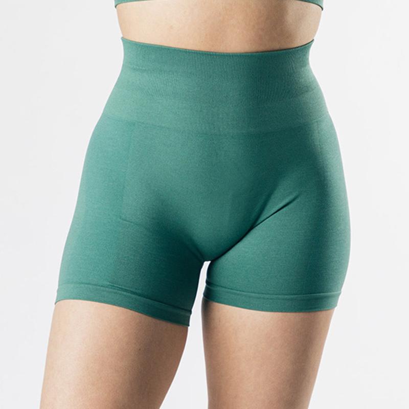 Cao Cấp Đẩy Lên Ngắn Độ Đàn Hồi Thoáng Khí Scrunch Mông Quần Short Thời Trang Chạy Bộ Quần Short Thể Thao Nữ Quần Áo Tập Gym Color: Yellow Size: S