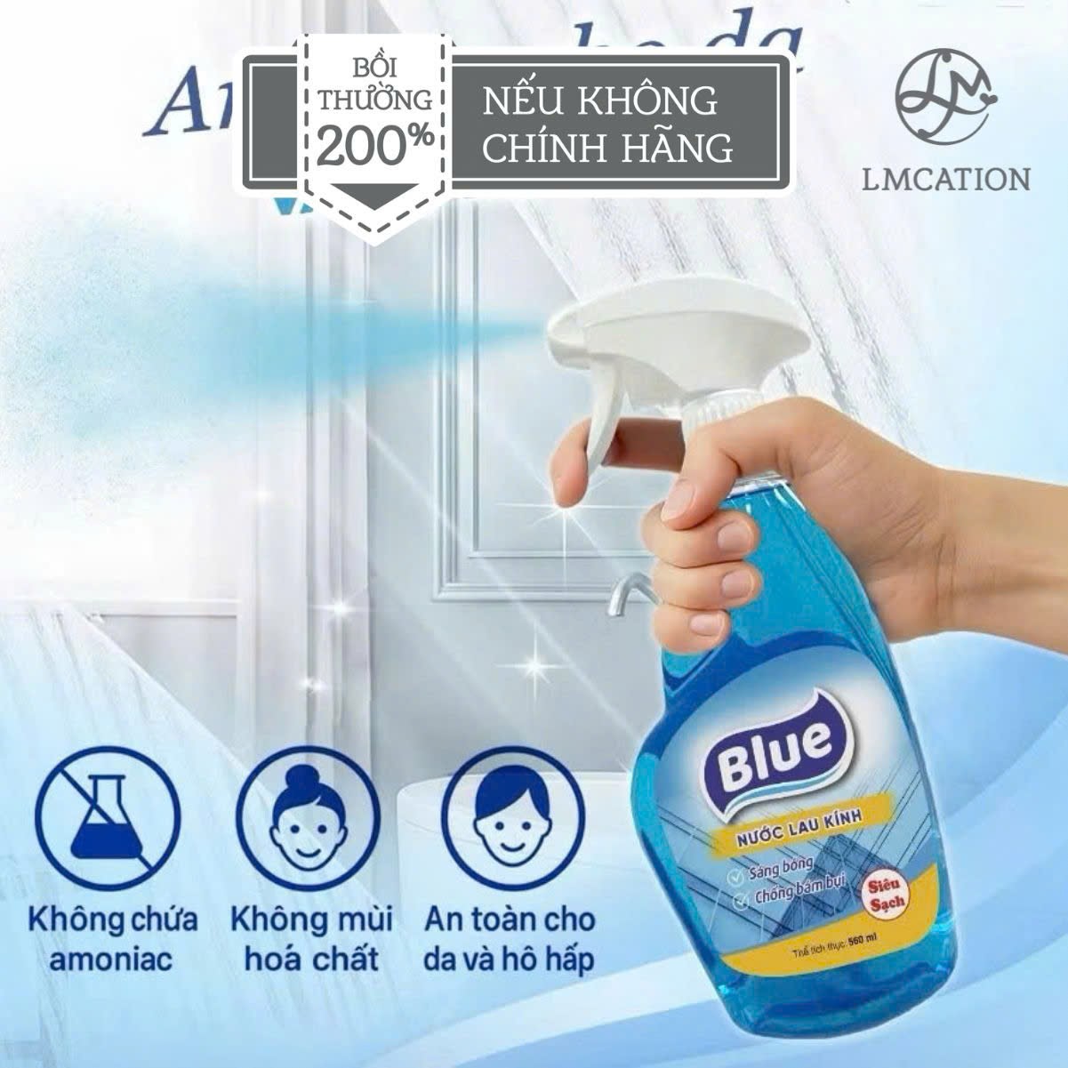 Nước lau kính đa năng kháng khuẩn