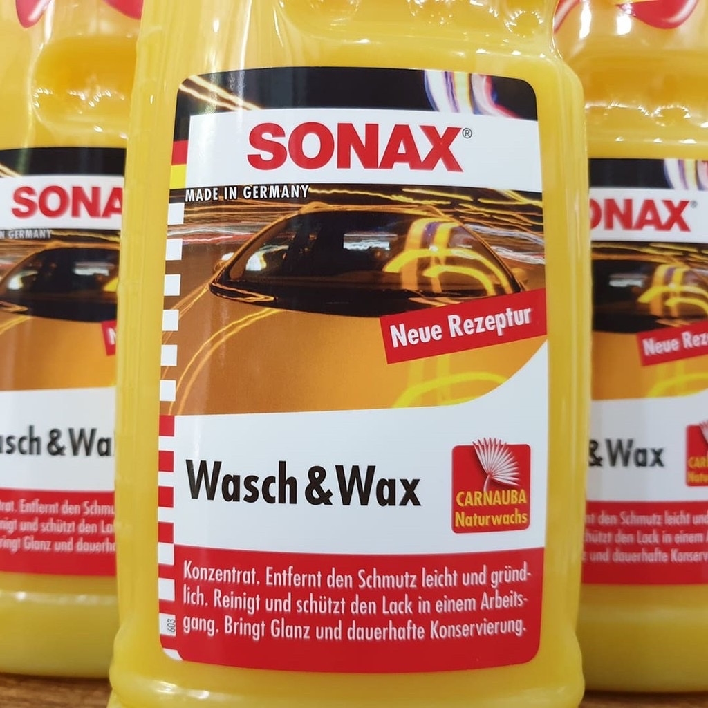 Nước rửa xe ô ô Sonax làm sạch, bóng và bảo vệ sơn xe Sonax 331341 Wash & Wax 1000ML