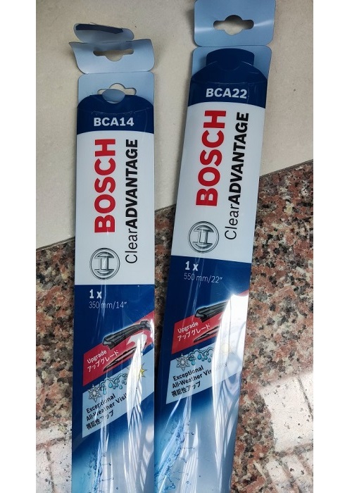 Gạt Mưa Cao Su BOSCH Clear Advantage - Móc Chữ U - Xương Mềm - Đủ Size | Chuyên Dành Cho Xe Châu Á