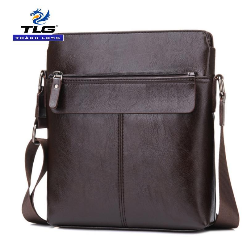 Bộ đôi túi nam đeo chéo + ví nam dáng dài Thành Long TLG 208264 tặng 01 bút bi cao cấp TLG K 410