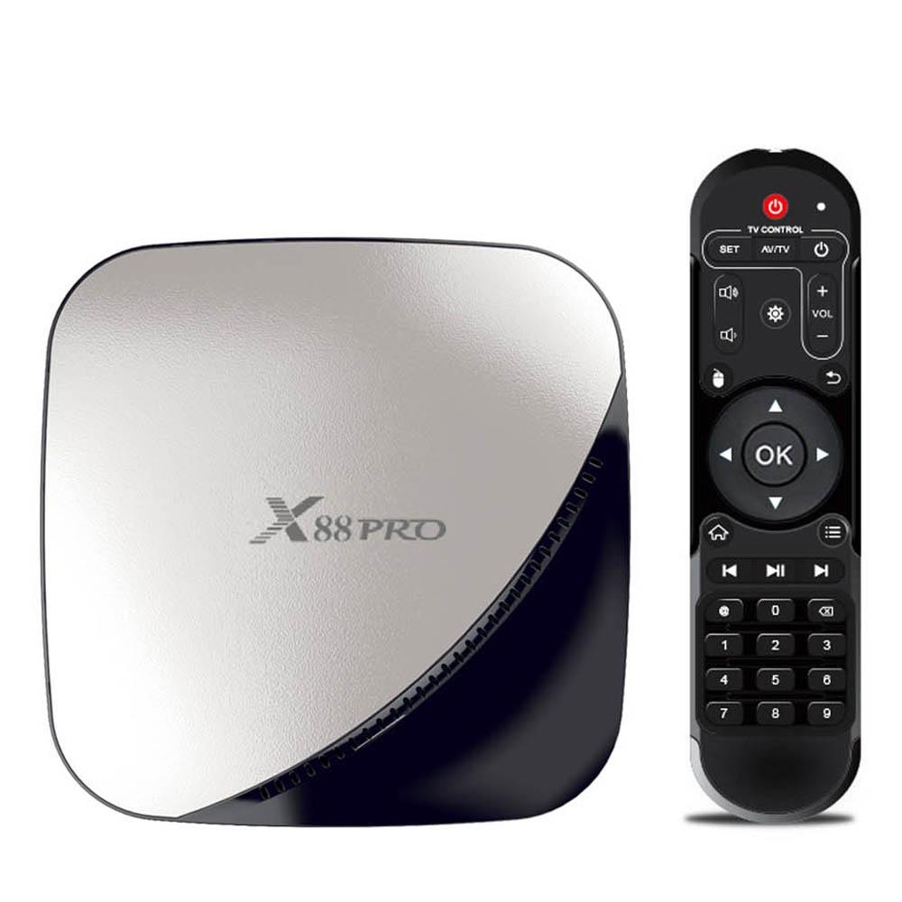 Hộp Android 9.0 TV thông minh X88 PRO Bit UHD 4K VP9 H.265 2GB / 16GB 2.4G / 5G WiFi HD Media