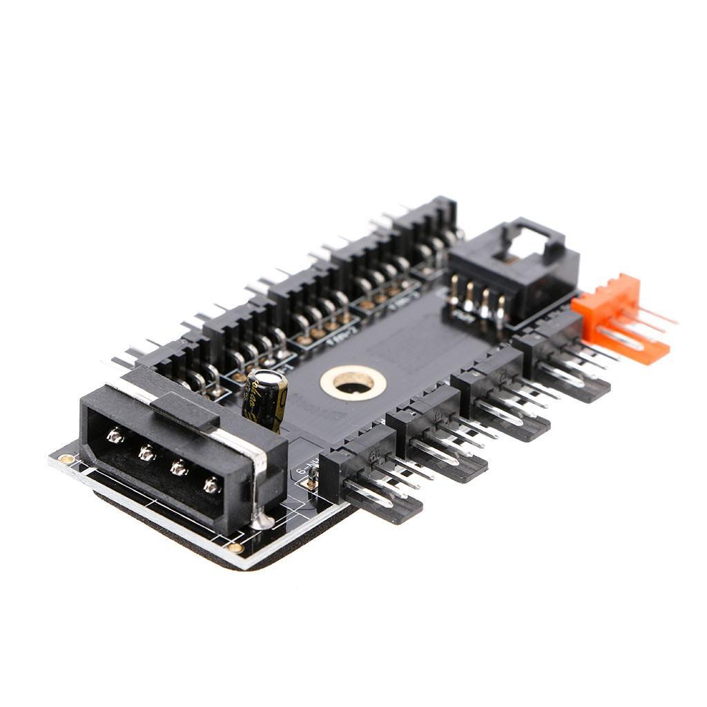 Bộ chuyển đổi quạt tản nhiệt IDE Molex 1 sang 10 cổng 4-Pin 12V