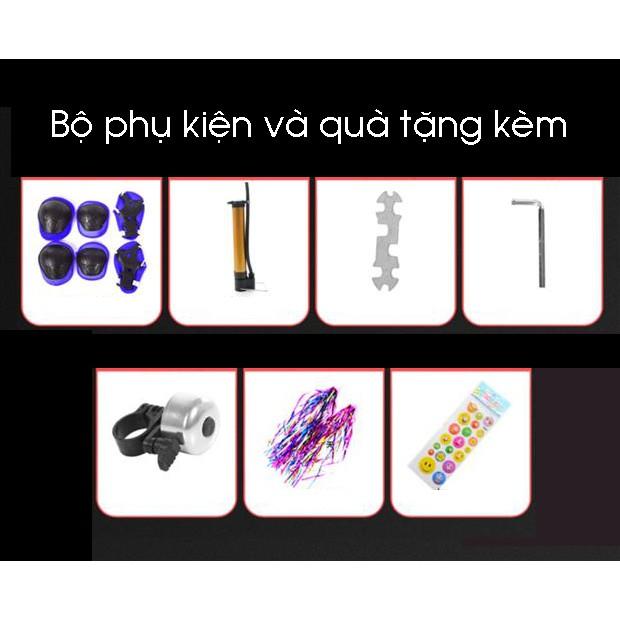 RE0512 Xe đạp trẻ em 6-12 tuổi bánh 18 inchs có 2 bánh phụ- Xe đạp thể thao trẻ em có 2 bánh phụ