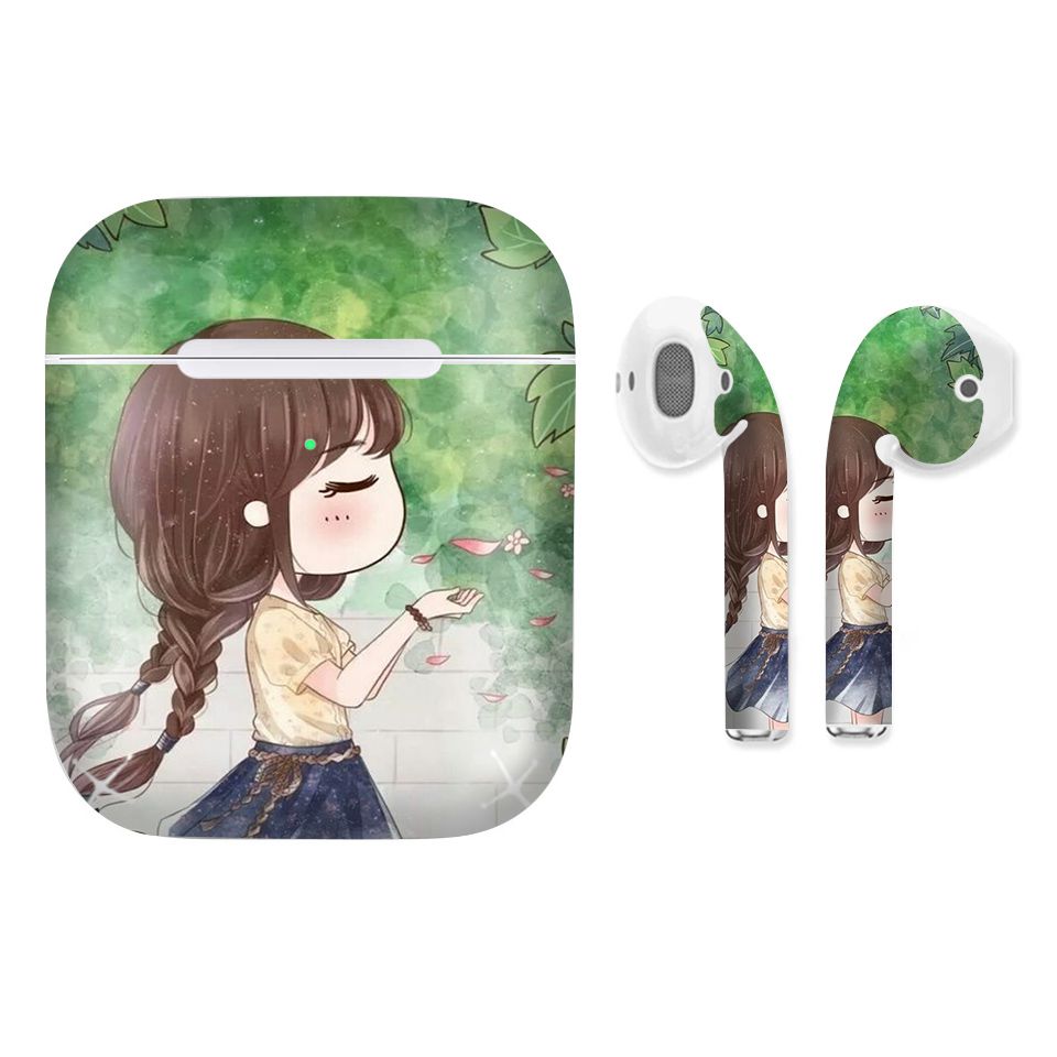 Miếng dán skin chống bẩn cho tai nghe AirPods in hình Chibi đẹp - Chib033 (bản không dây 1 và 2)