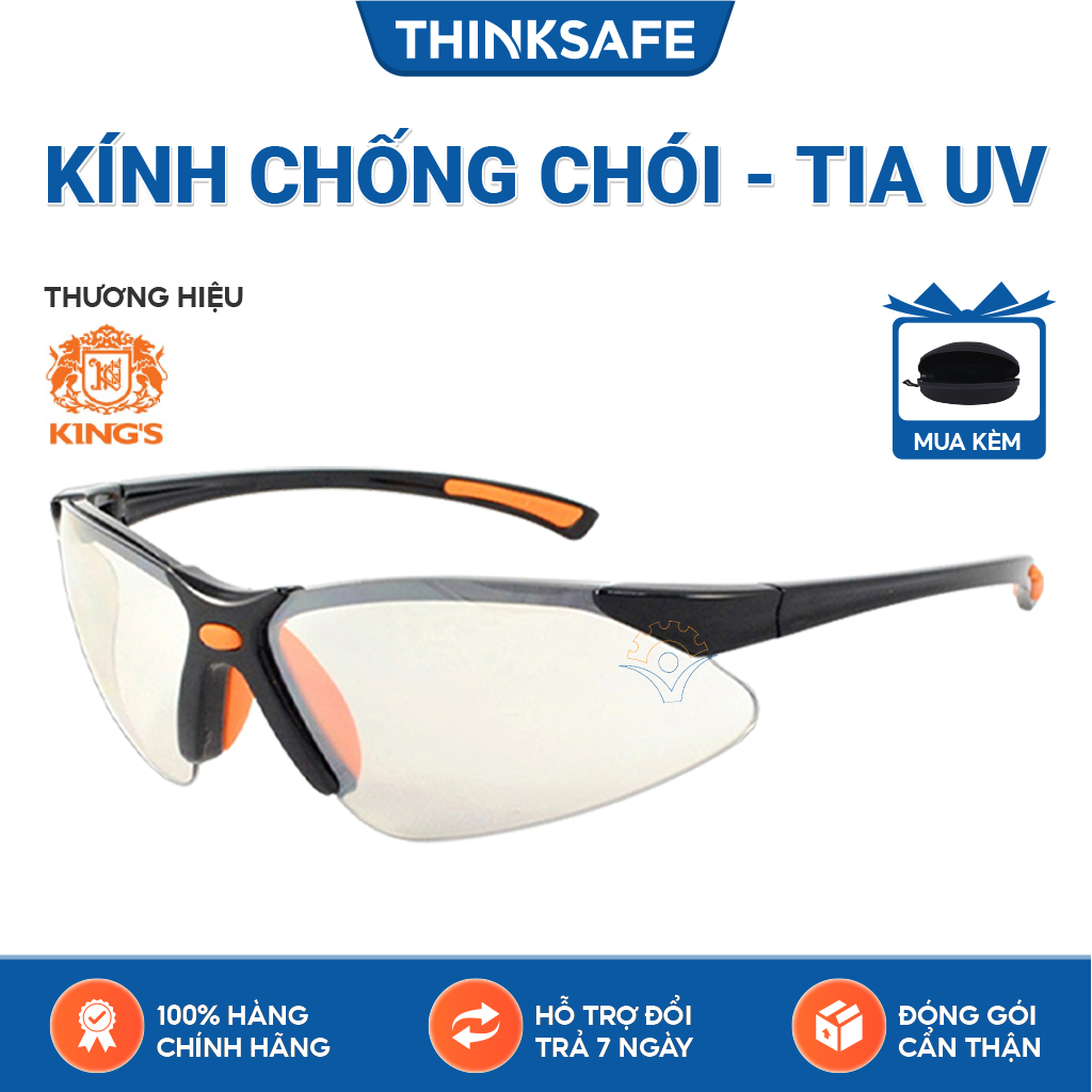 Kính bảo hộ King's KY313B kính chống bụi, chống chói, chống trầy xước, chống tia cực tím
