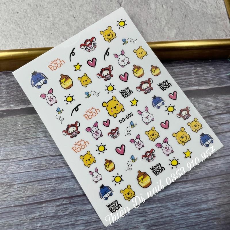 Sticker dán móng tay, hình dán móng dễ thương dành cho thợ nail chuyên nghiệp hottrend 2023