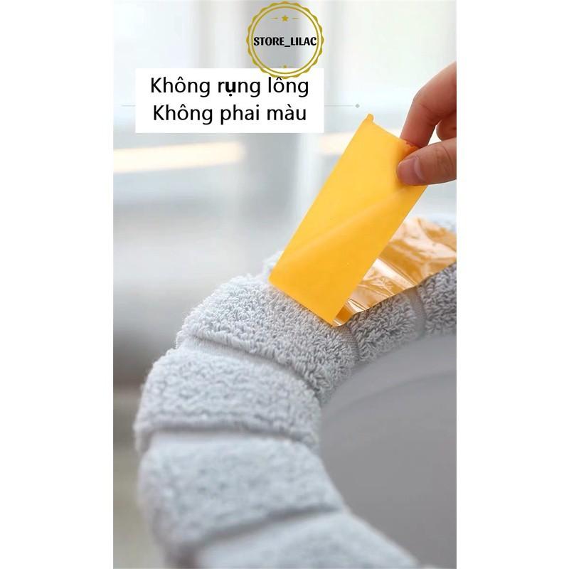 Miếng Lót Bồn Cầu Nỉ Bông Chống Lạnh