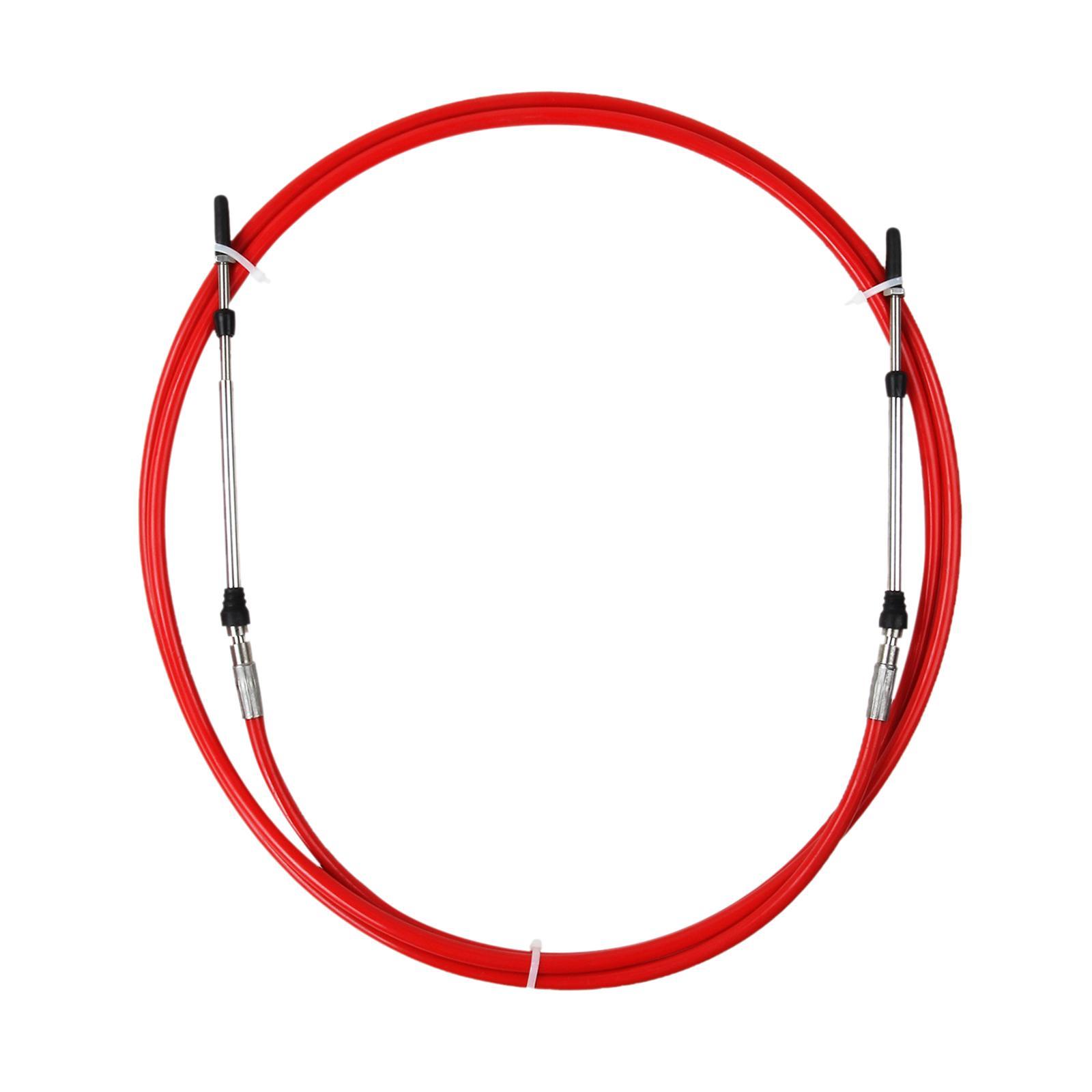2Pcs Universal Throttle Cable for Yamaha Outboard Boat Control Lever - 11Ft