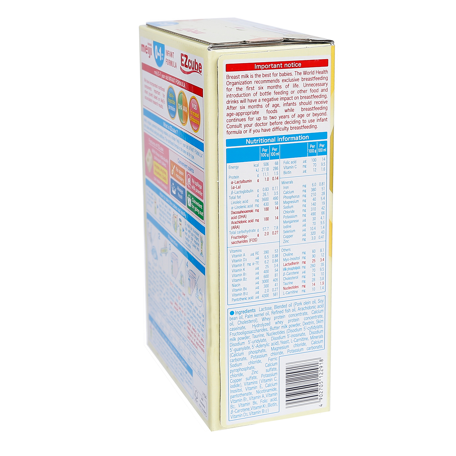 Sữa thanh Meiji Infant Formula EZcube 432g cho bé 0-1Y