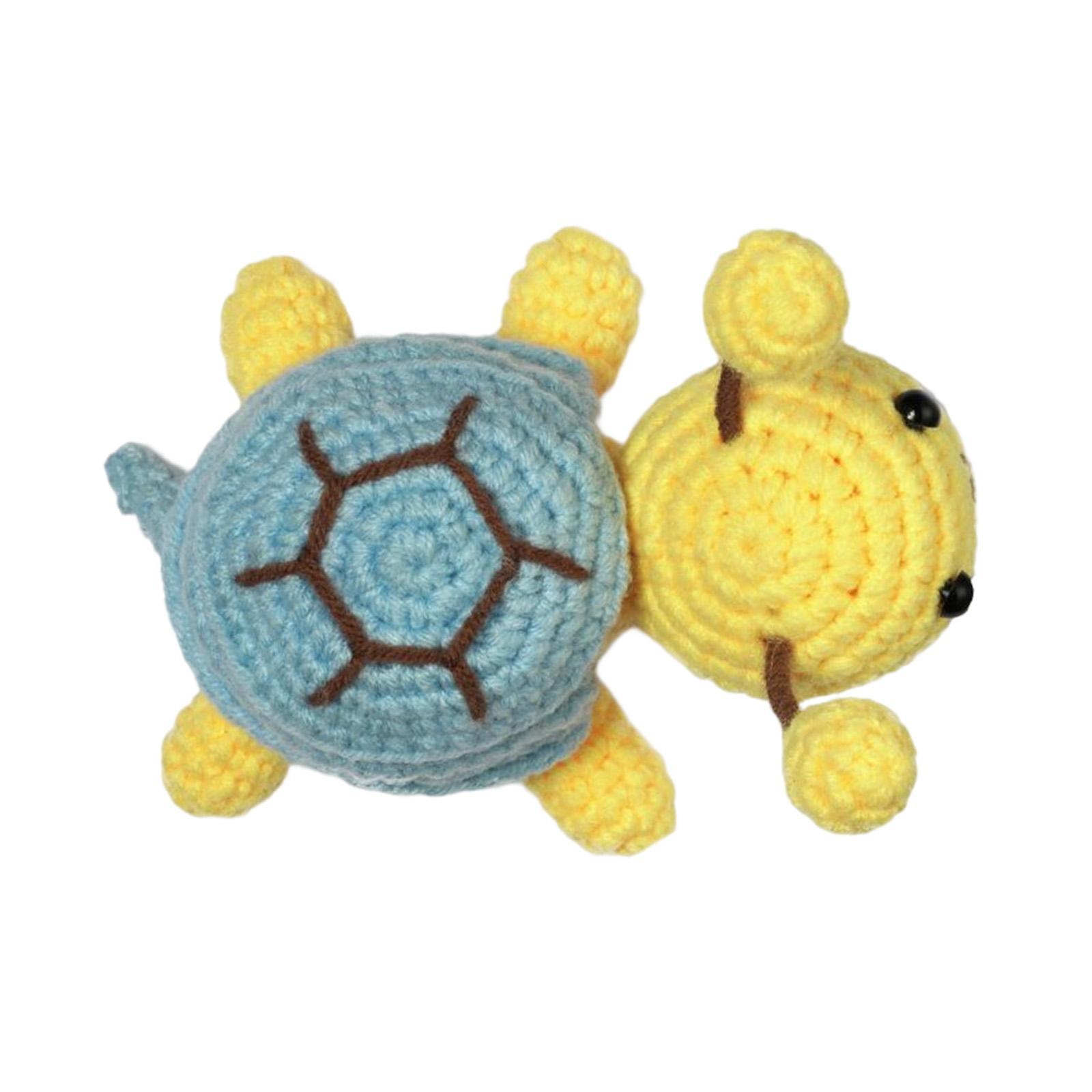 Handmade Animal Doll Crochet Kit Turtle Sewing to Use Starter Needlework Classic Birthday Gift Crochet Kit Knitting Kit Adults