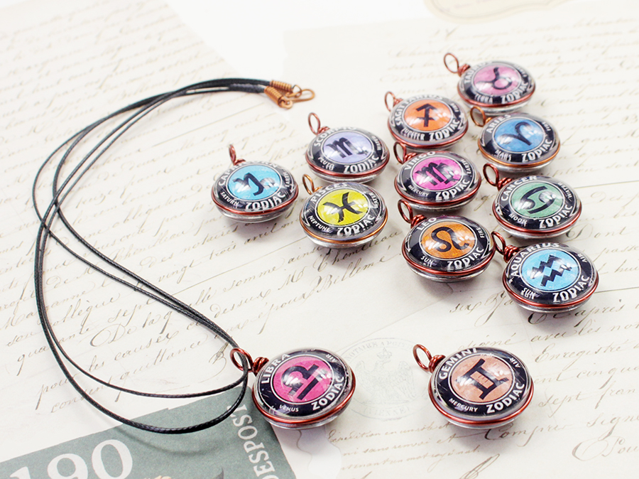 Dây chuyền 12 cung hoàng đạo Zodiac màu sắc tươi sáng 06647-DC002