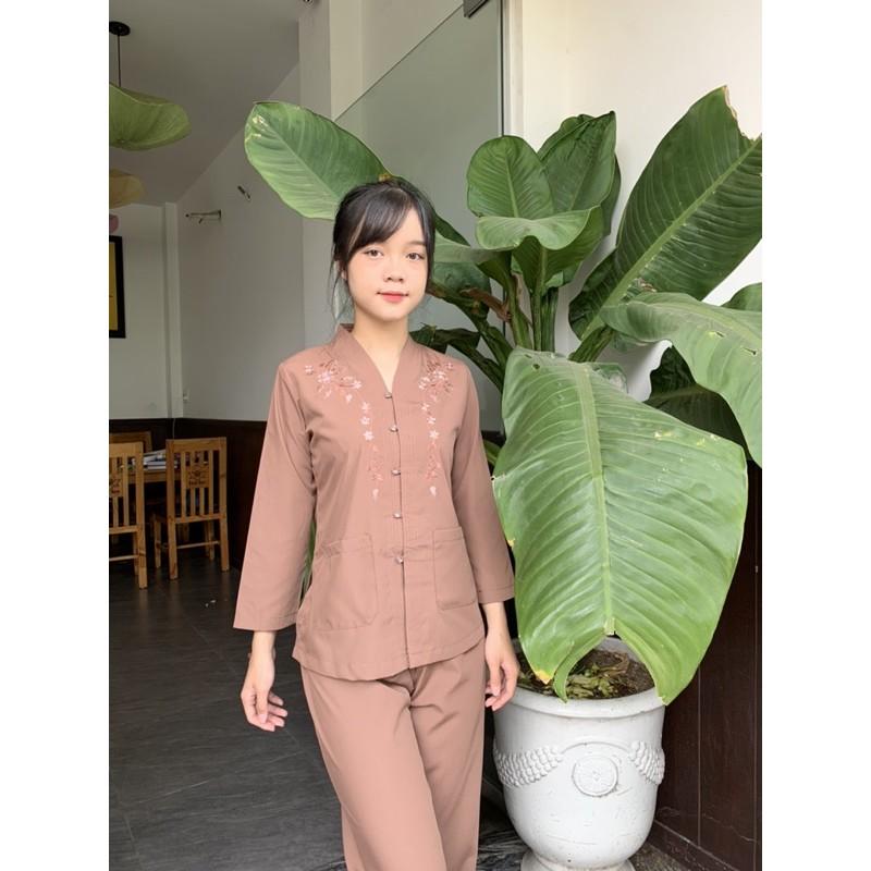 đồ lam đi chùa, thời trang nữ, bà lai,cho người trung niên