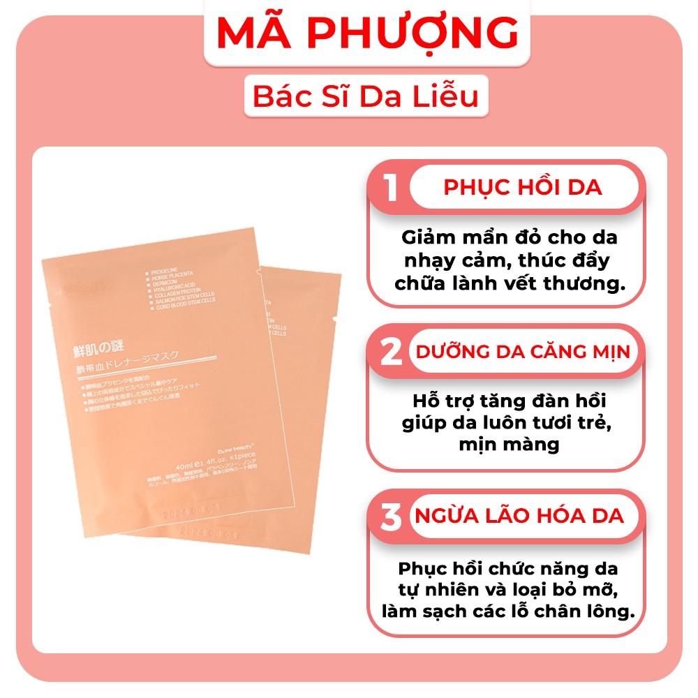 Mặt nạ nhau thai cừu Nhật Bản, mặt nạ giấy tăng sinh collagen - Hàng Chính Hãng (Combo 10 chiếc)