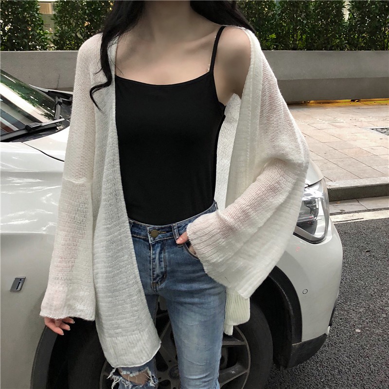 Áo khoác len cardigan mỏng xinh xắn