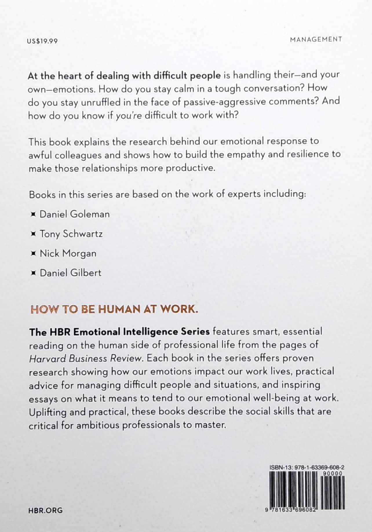 Dealing With Difficult People (HBR Emotional Intelligence Series)
