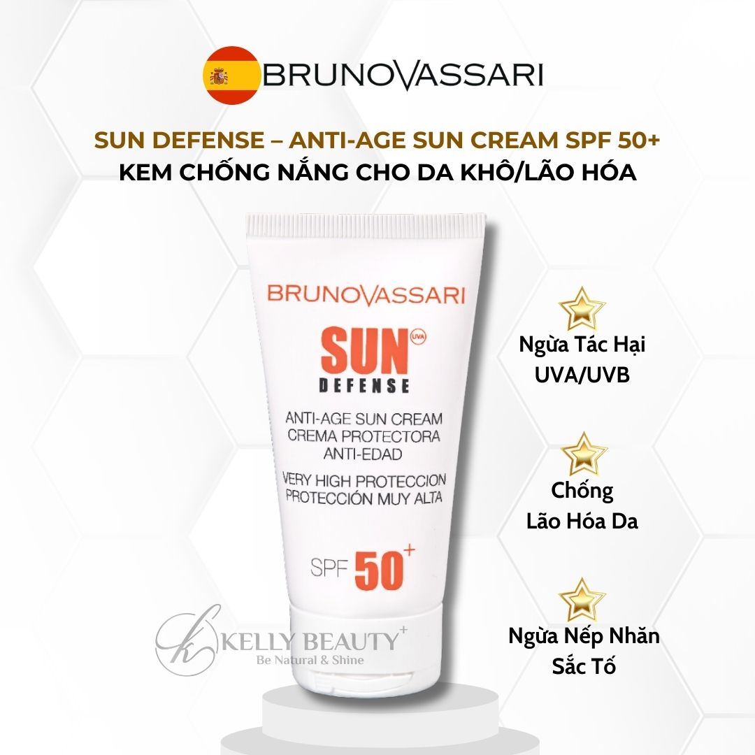 Kem Chống Nắng Cho Da Khô, Lão Hóa Anti-Age Sun Cream SPF 50+ - Bruno Vassari
