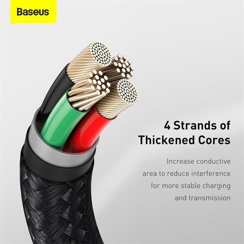 Cáp sạc nhanh, siêu bền Baseus Cafule Metal Series dùng cho iPhone/ iPad
