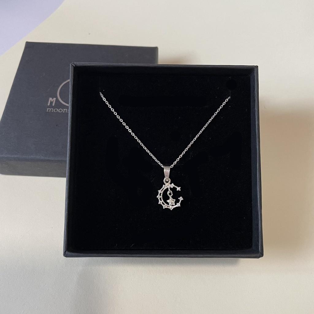 Dây chuyền bạc moonsilver vòng cổ bạc nữ trăng sao đính đá cao cấp