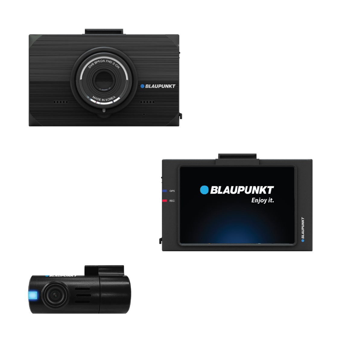 Bộ Camera hành trình trước và sau Blaupunkt BP 9.0A GPS - Hàng nhập khẩu
