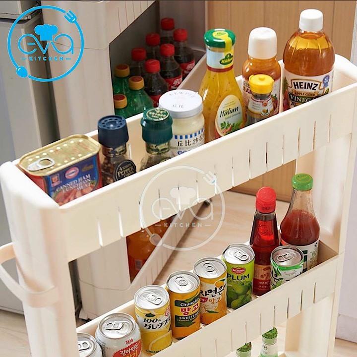 Kệ để đồ đa năng 3 tầng có bánh xe di chuyển - Kệ nhựa 3 tầng có bánh xe