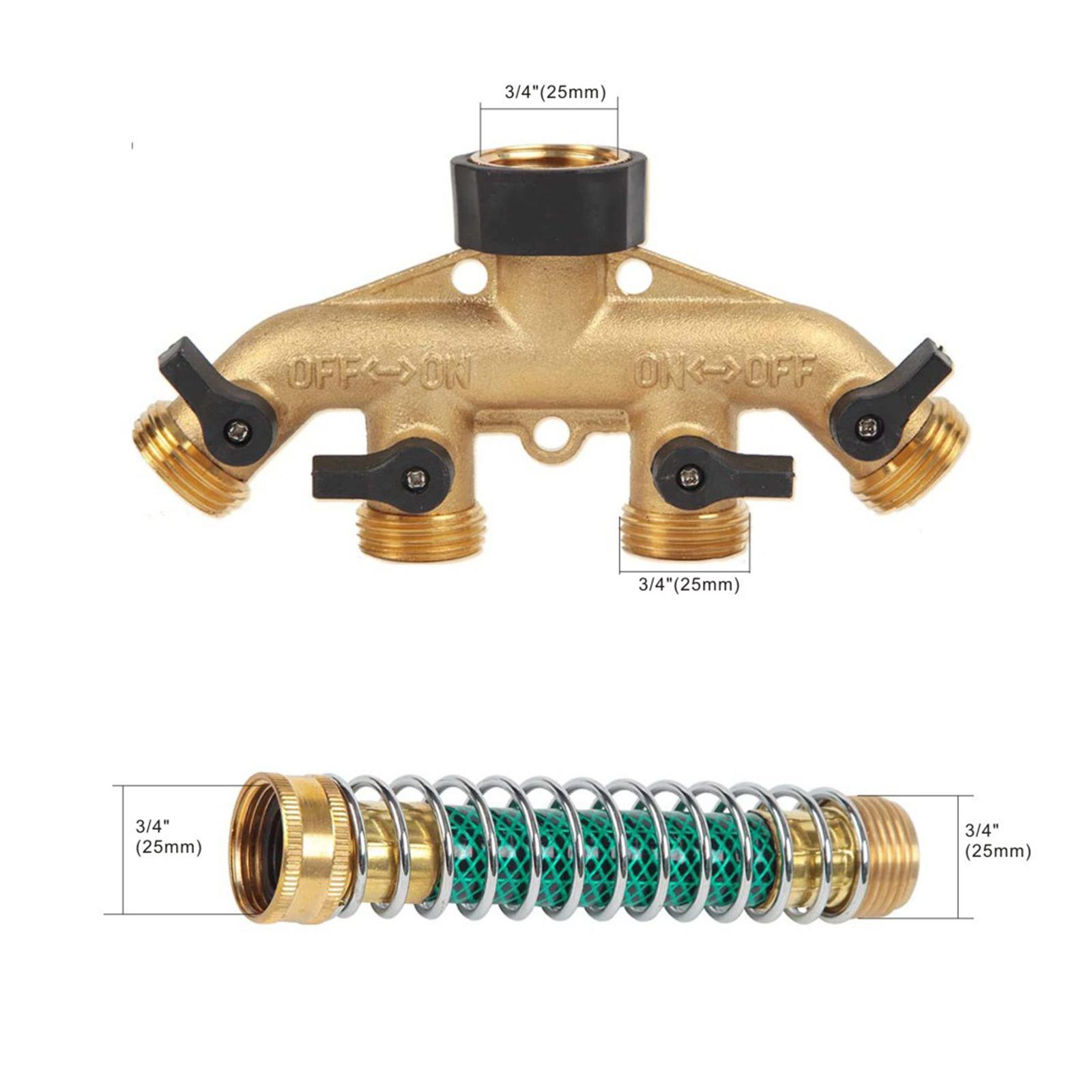 Bộ Chia Vòi Nước Với 2 Vòi Và 4 Vòng Đệm 3/4 ''