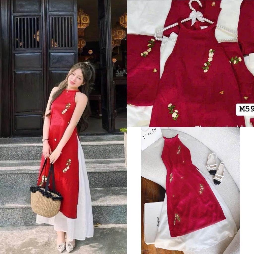 Rập giấy áo dài yếm may dây kéo sau mã AD52