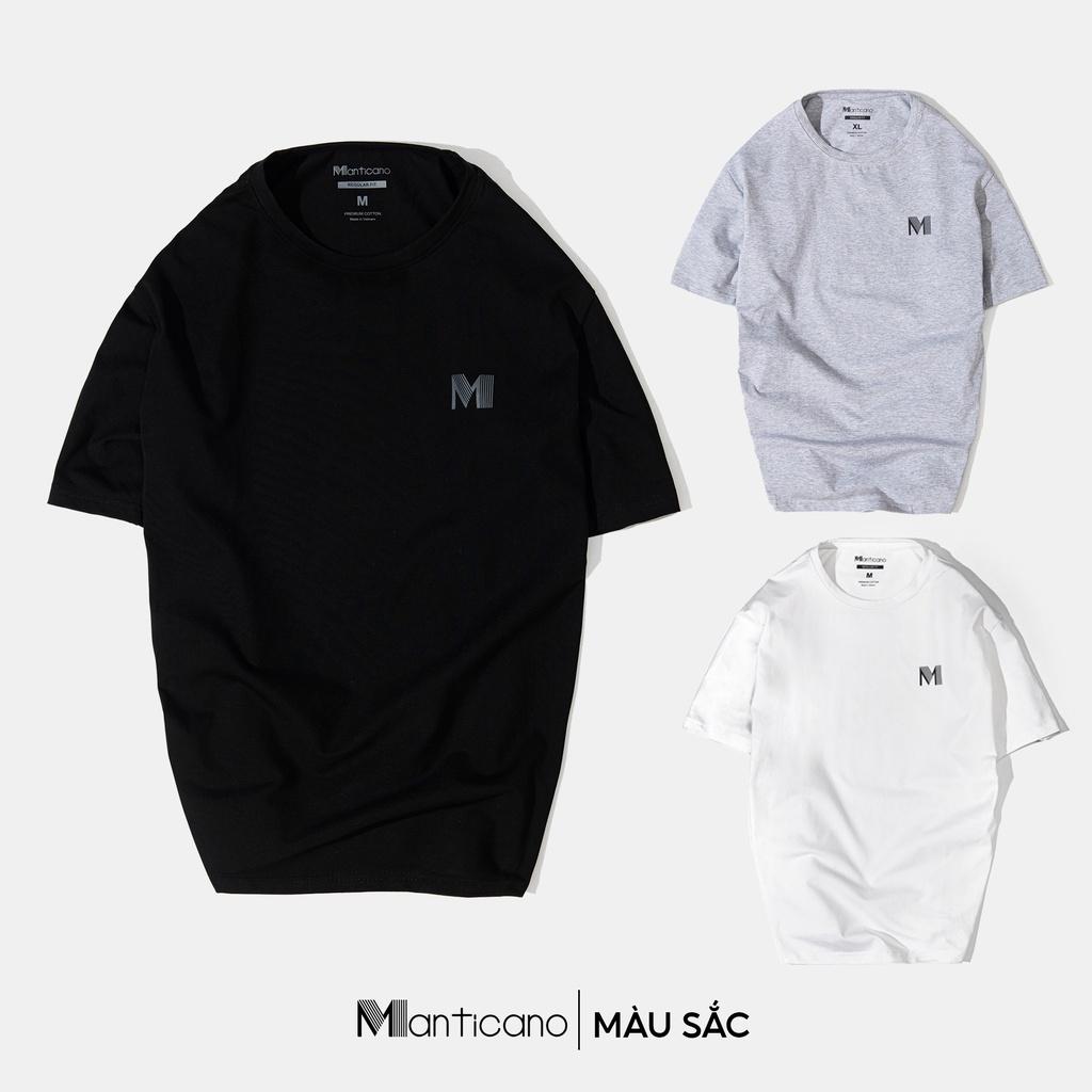 Áo thun nam Manticano vải premium cotton, cổ tròn dáng regular