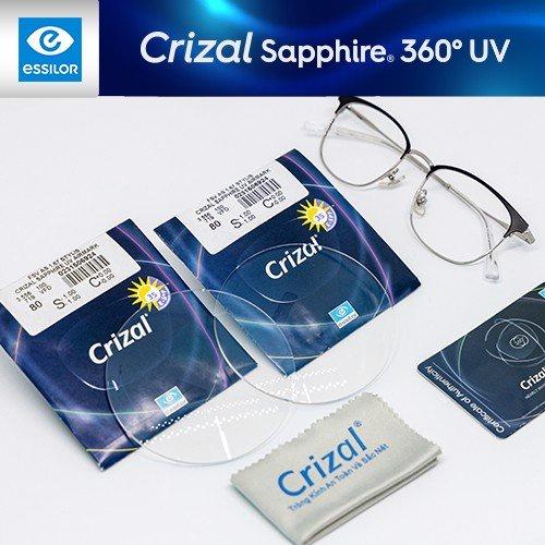 Tròng Kính Essilor Chống Phản Quang Toàn Diện Crizal Sapphire 360UV BLUE UV Cao Cấp