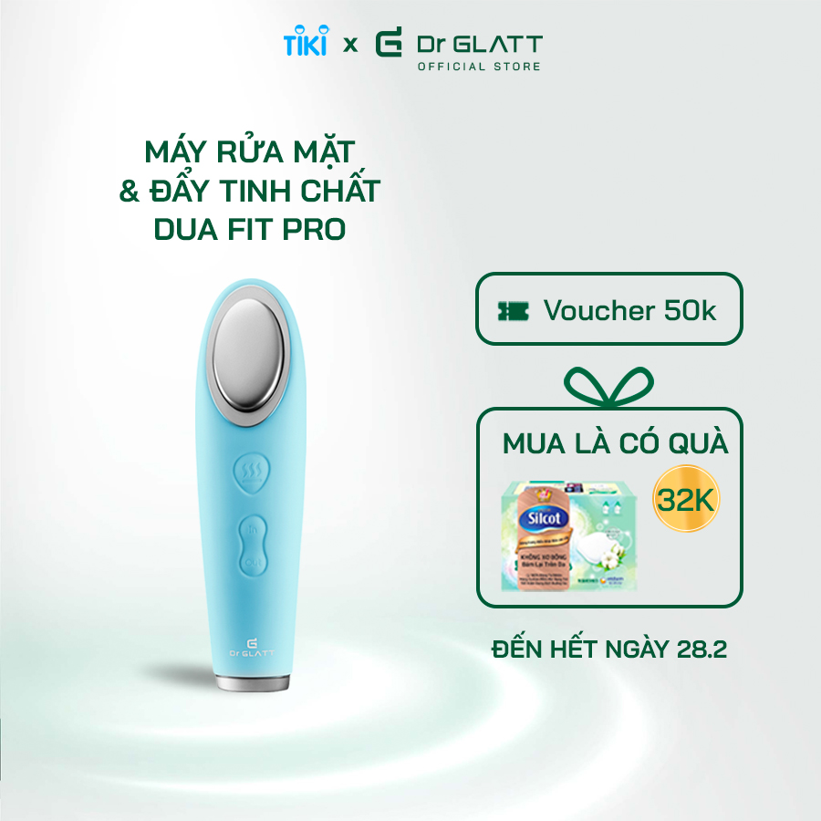 Máy rửa mặt và đẩy tinh chất Dua Fit Pro, 4 trong 1, hàng chính hãng Dr Glatt, thương hiệu Đức