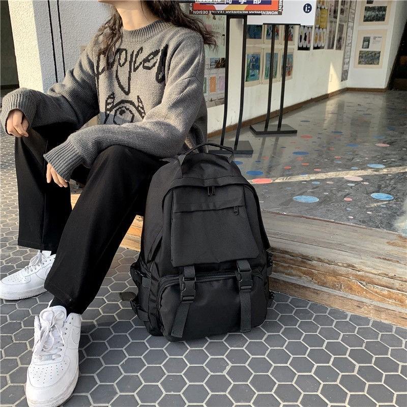Balo Ulzzang Basic chống nước siêu dày, balo đi học basic 607ULZ