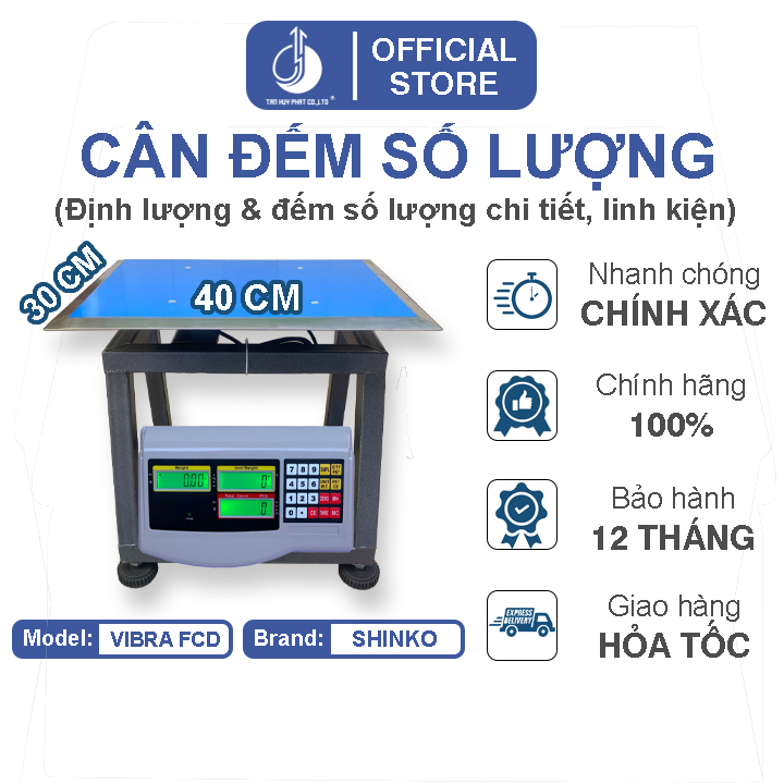 Cân Đếm Số Lượng Vibra FCD - Mặt Bàn Cân 300X400MM