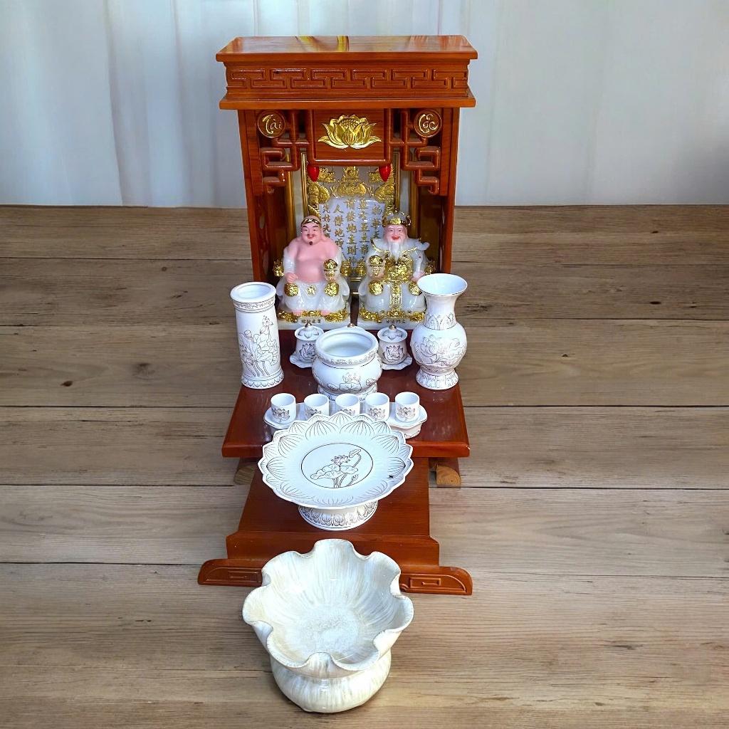 Set ban thần tài bạch ngọc nổi RỒNG VIỆT, bộ thờ thần tài đầy đủ cho gia chủ mệnh kim, thuỷ