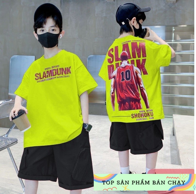Sét bộ bé trai size đại cồ in cá tính thun cotton cao cấp xịn mịn mùa hè năng động cho bé 25-53kg