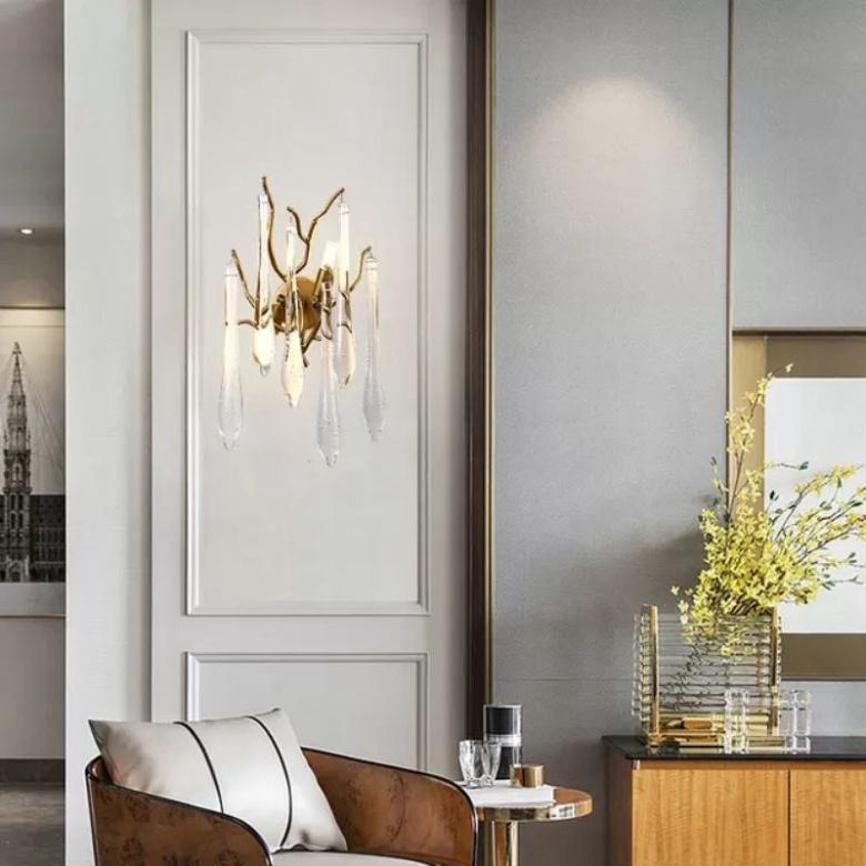 Đèn chuẩn số 1Đèn tường Ca Sỹ Pha Lê cao cấp, đèn dán tường phale, đèn trang trí, đèn decor DT1128 DT