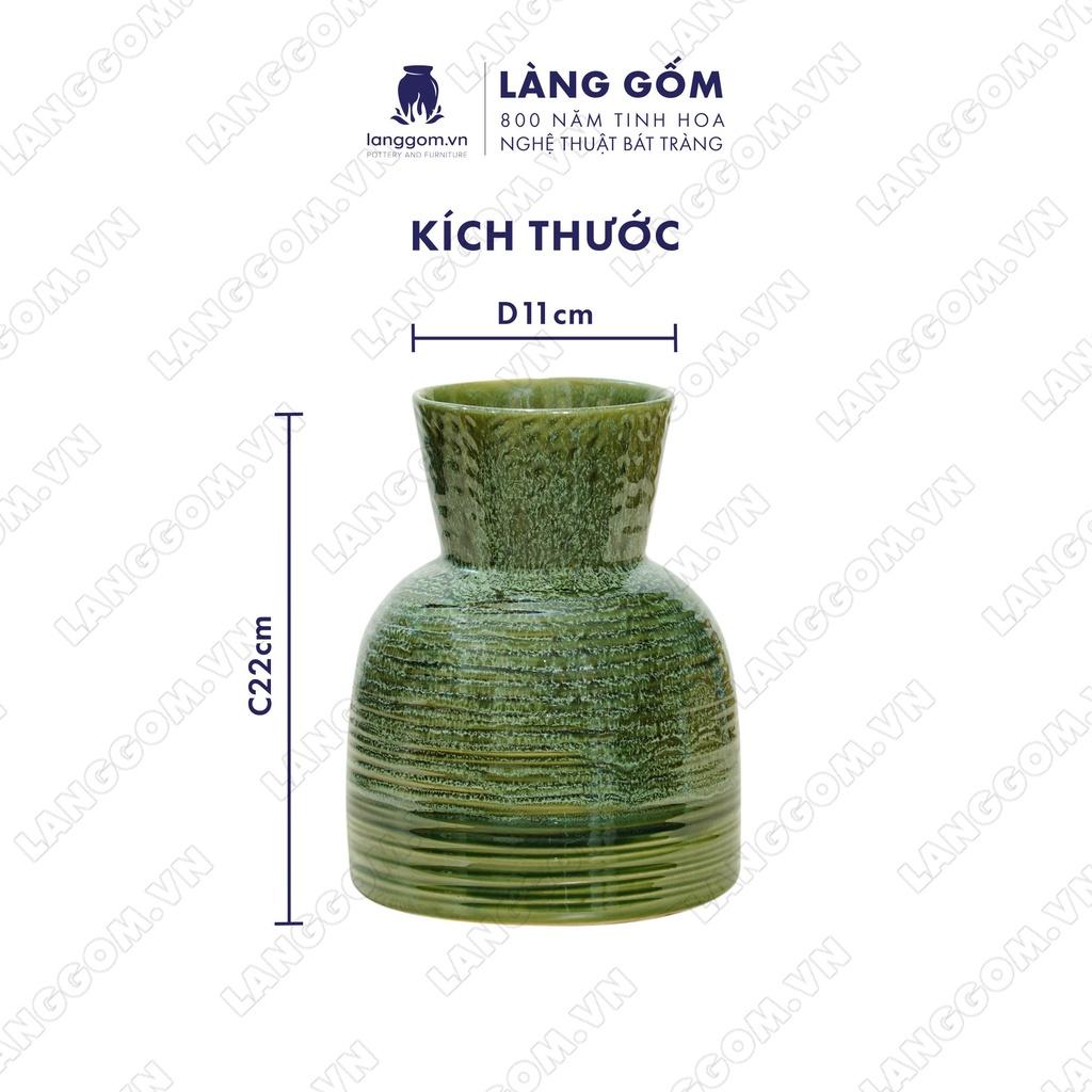 Bình hoa, lọ hoa Gốm sứ Bát Tràng cao cấp Men hỏa biến đầm dùng làm quà tặng, trang trí - Làng Gốm Bát Tràng