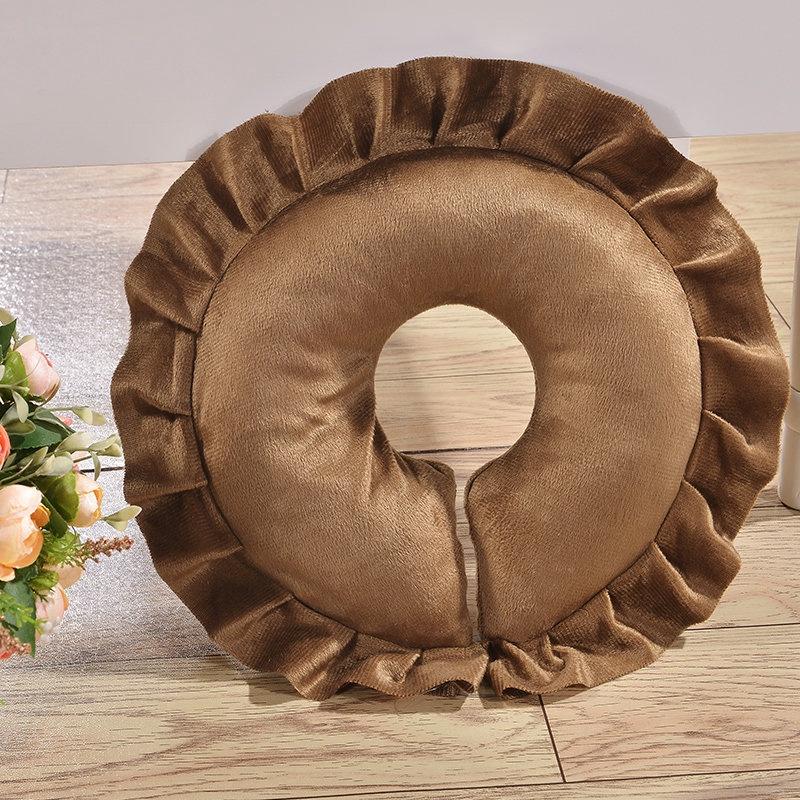 Gối nằm thẩm mỹ viện, gối tròn tháo rời giặt được cho giường massage, gối kê cổ chữ U, gối ngủ trưa