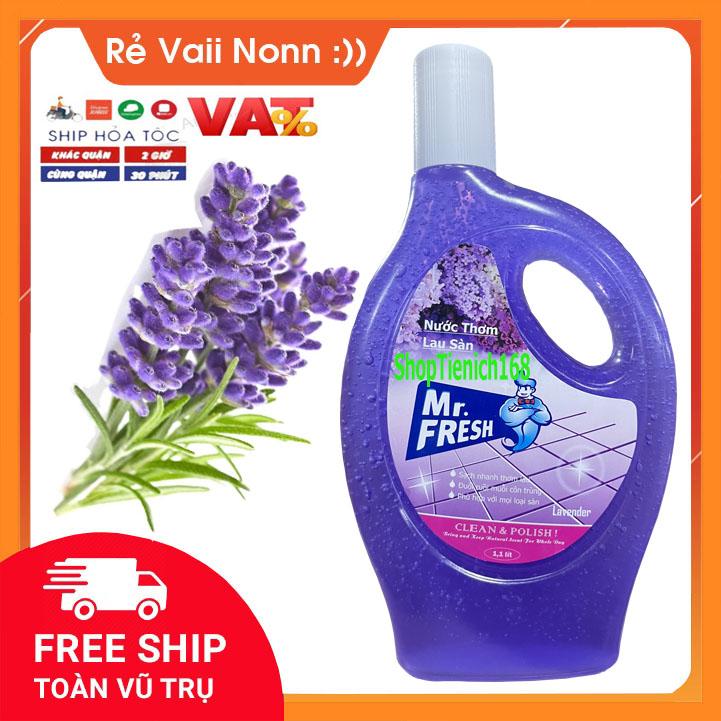 [THƠM-SẠCH-DIỆT KHUẨN] Nước thơm lau sàn Mr.fresh 1,1L Hương Lavender