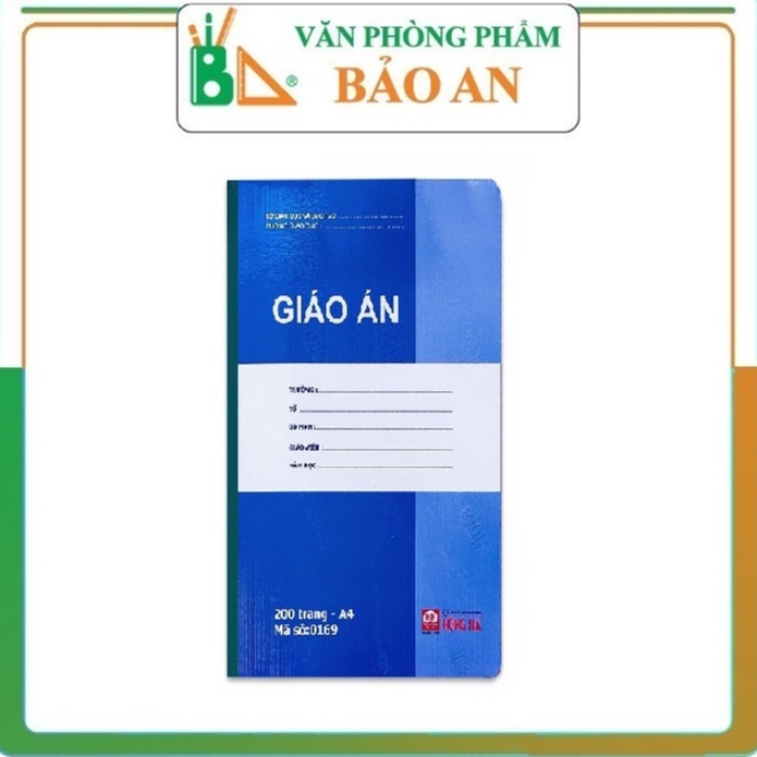 Sổ Giáo Án HH 200 Trang A4 Bìa Sổ Màu Sắc Trang Nhã, Lịch Sự, Ruột Kẻ Ngang May Và Dán Gáy. Bề Mặt Giấy Trơn Mịn, Viết Đưa Bút Dễ Dàng.