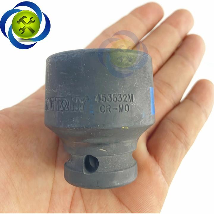 Tuýp 32mm 1/2 Kingtony 453532M loại ngắn 6 cạnh màu đen